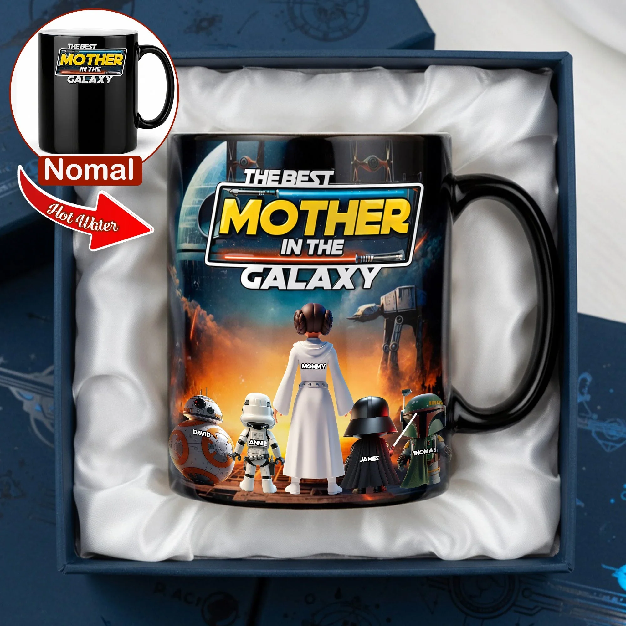 Stwa The Best Mother In The Galaxy Star - Personalized Color Changing Mug - Gift For Mother's Day - Image 2