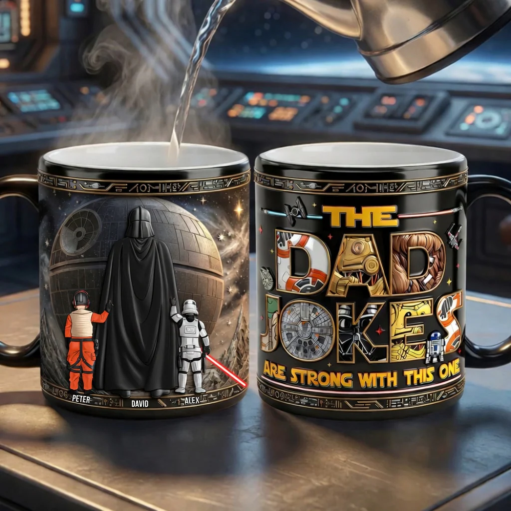 Stwa The Dad Jokes Are Strong With This One - Personalized Mug - Gift For Dad - Image 2