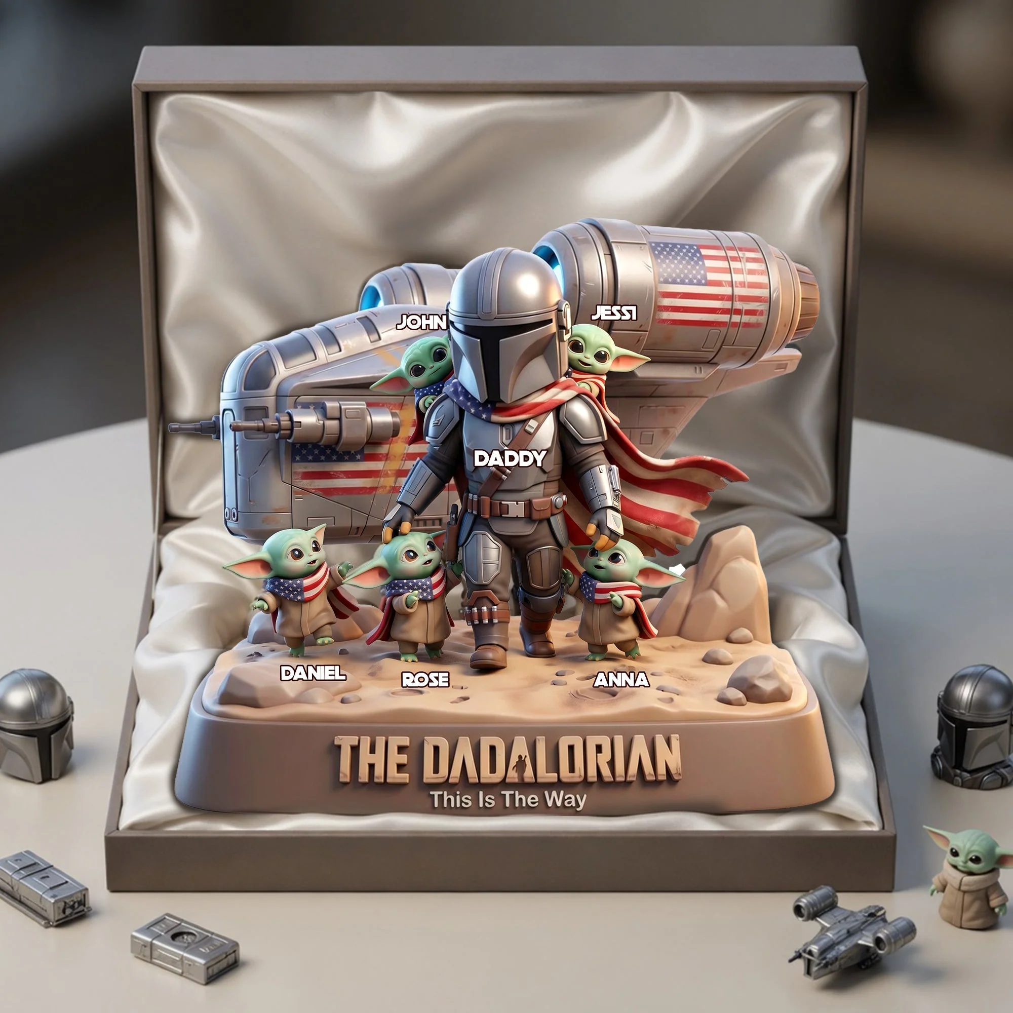 Stwa The Dadalorian This Is The Way - Personalized Acrylic Plaque - Gift For Dad, Movies Fan - Image 4