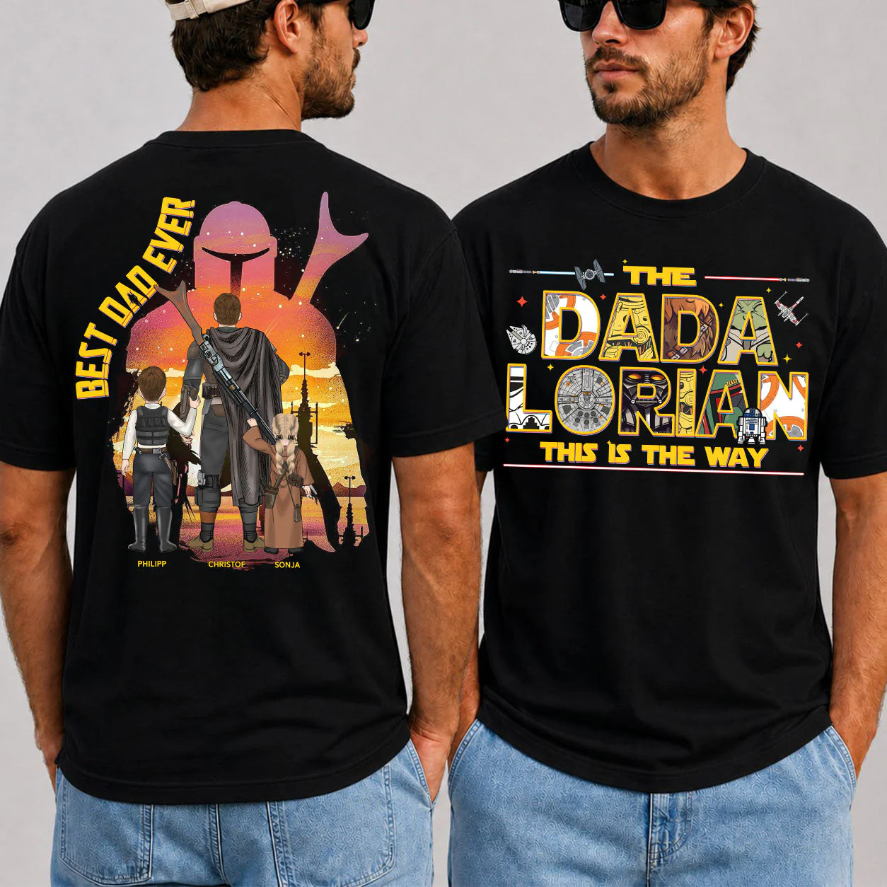 Stwa The Dadalorian This Is The Way - Personalized Shirt - Gift For Father's Day