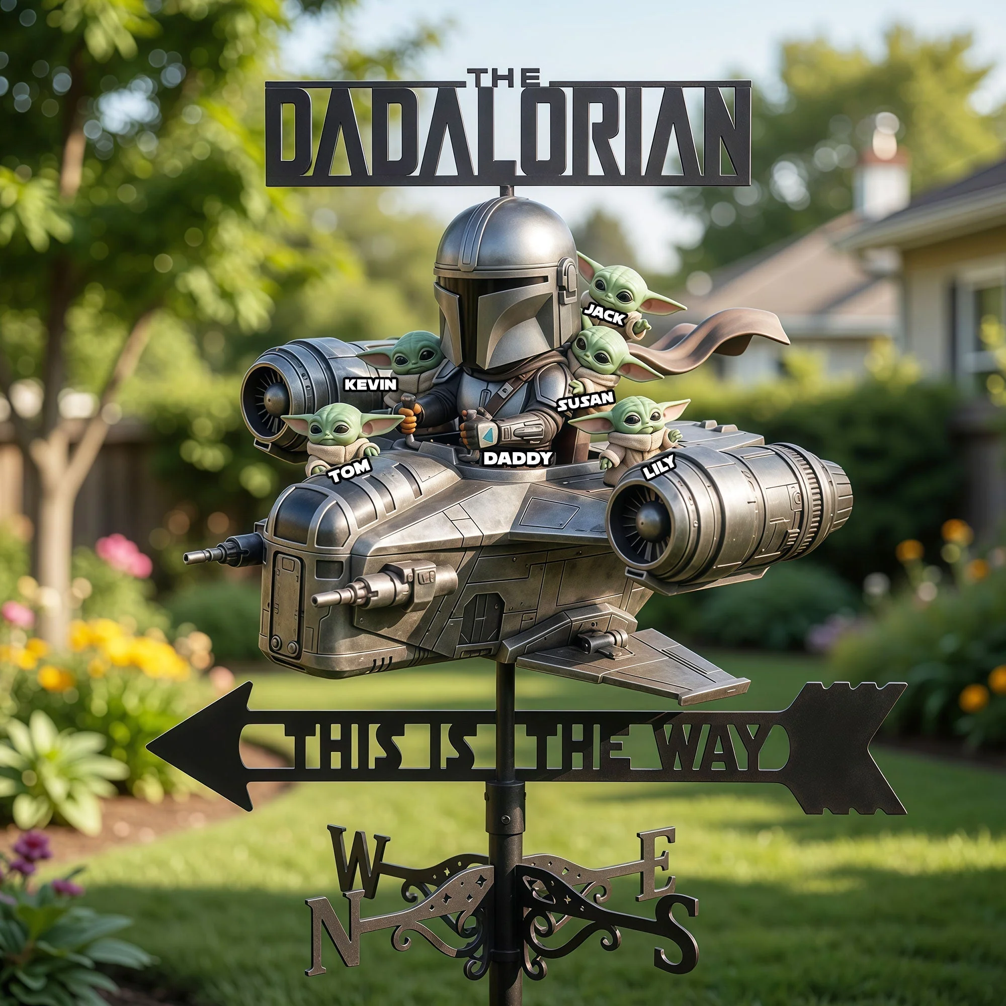 Stwa The Dadalorian This Is The Way - Personalized Weather Vane - Gift Movies Fan - Image 2