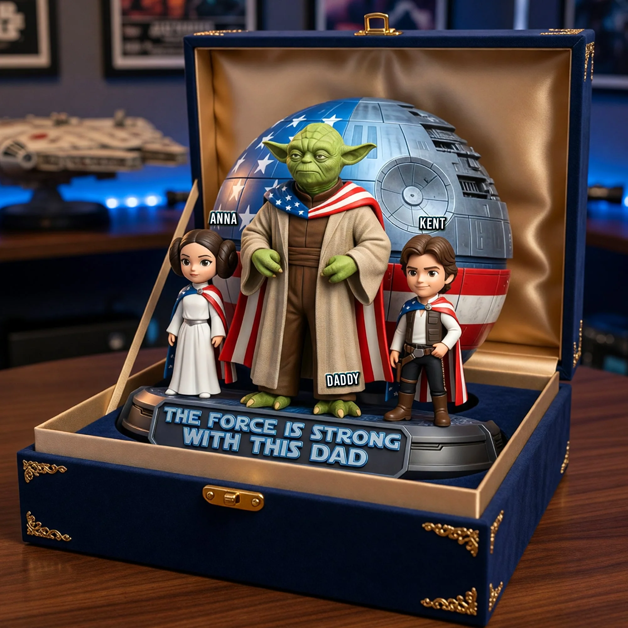 Stwa The Force Is Strong With This Dad - Personalized Acrylic Plaque - Gift For Father's Day NL122 - Image 3