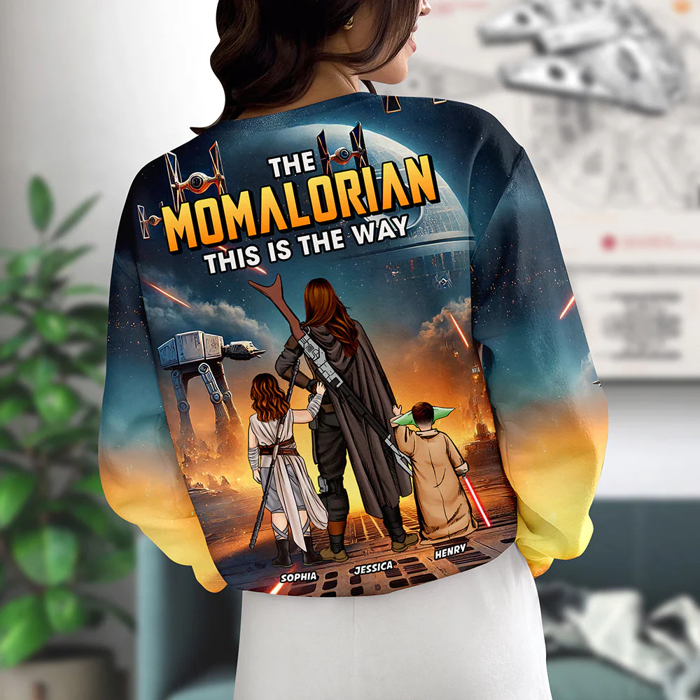 Stwa The Momalorian This Is The Way - Personalized All Over Shirt - Gift For Mom
