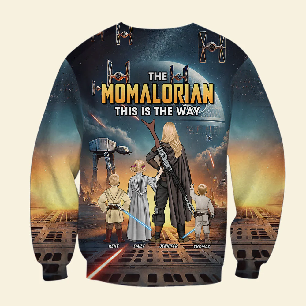 Stwa The Momalorian This Is The Way - Personalized All Over Shirt - Gift For Mom - Image 5