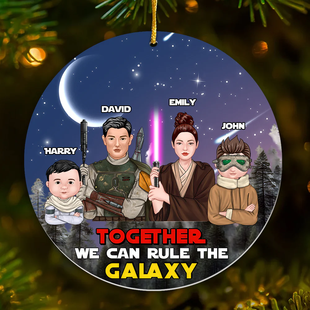 Stwa Together We Rule The Galaxy - Personalized Acrylic Ornament - Gift For Family | CL46 TD118 - Image 2