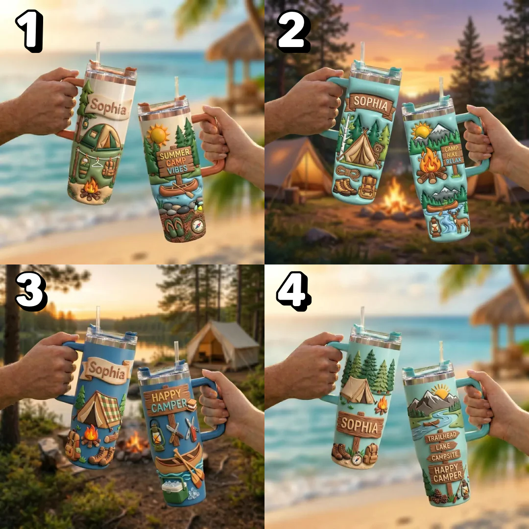 Summer Camp Vibes Campfire Adventure - Personalized Tumbler - Gift For Camping Lovers - Image 5