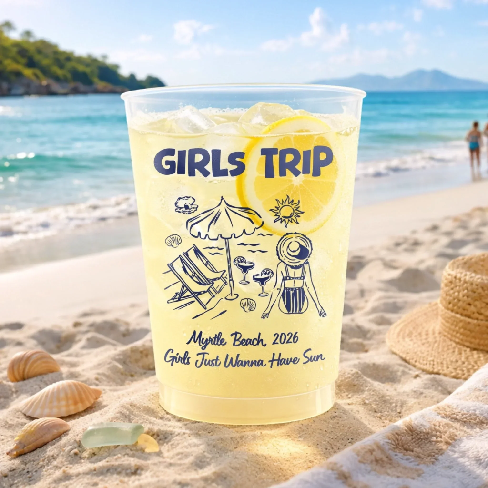 Summer Vacation And Travel Girls Trip - Personalized Cups - Gift For Her, Best Friends - Image 4