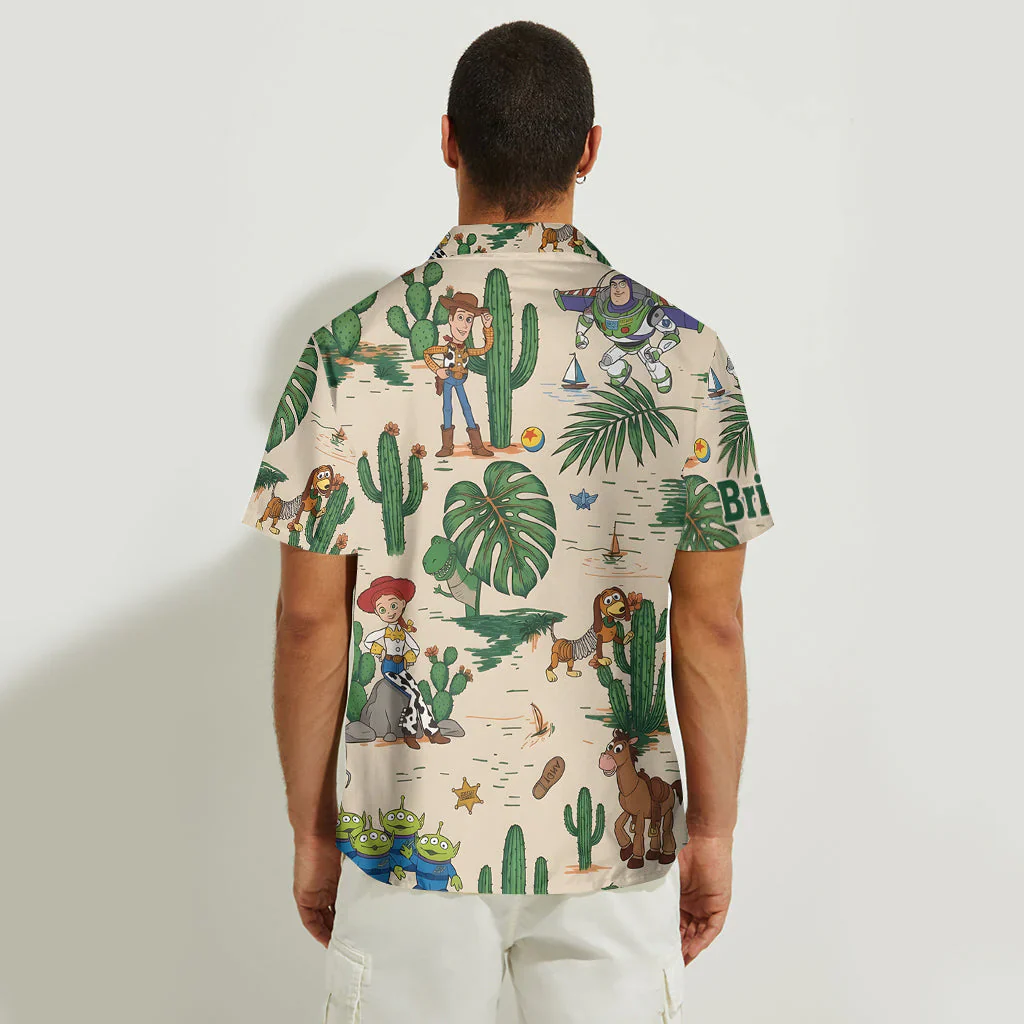 Summer Vacation With Cowboy Toy & Friends - Personalized Hawaiian Shirt - Gift For Movie Fans - DSNY - Image 2