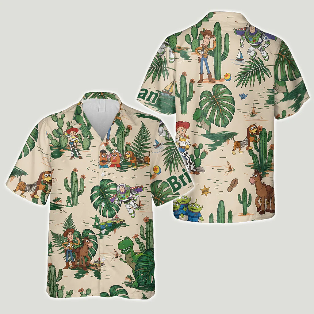 Summer Vacation With Cowboy Toy & Friends - Personalized Hawaiian Shirt - Gift For Movie Fans - DSNY - Image 4