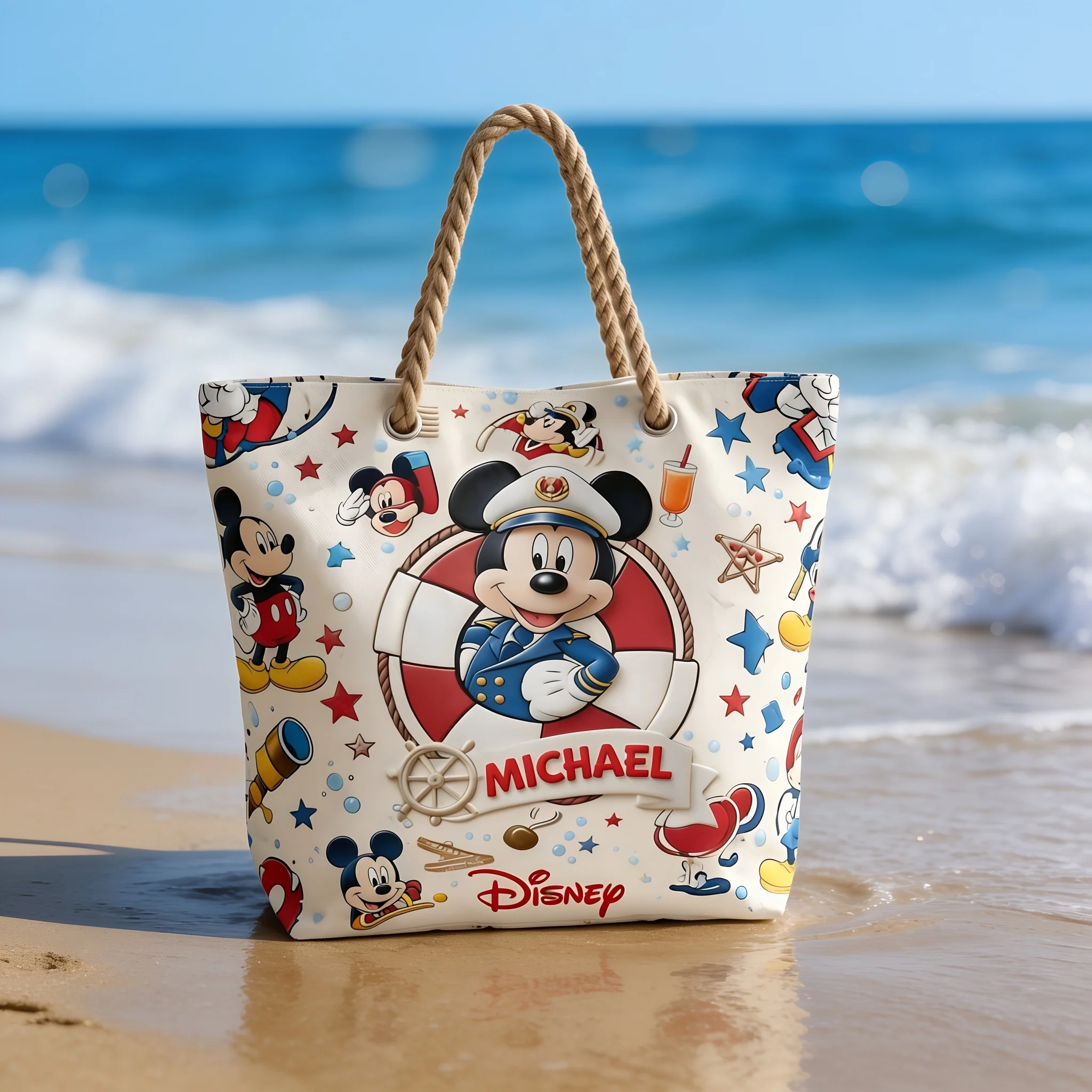Summer Vacation With Magical Cruiser - Personalized Beach Bag - Vacation Gift For Movie Fans - MkMo - Image 3