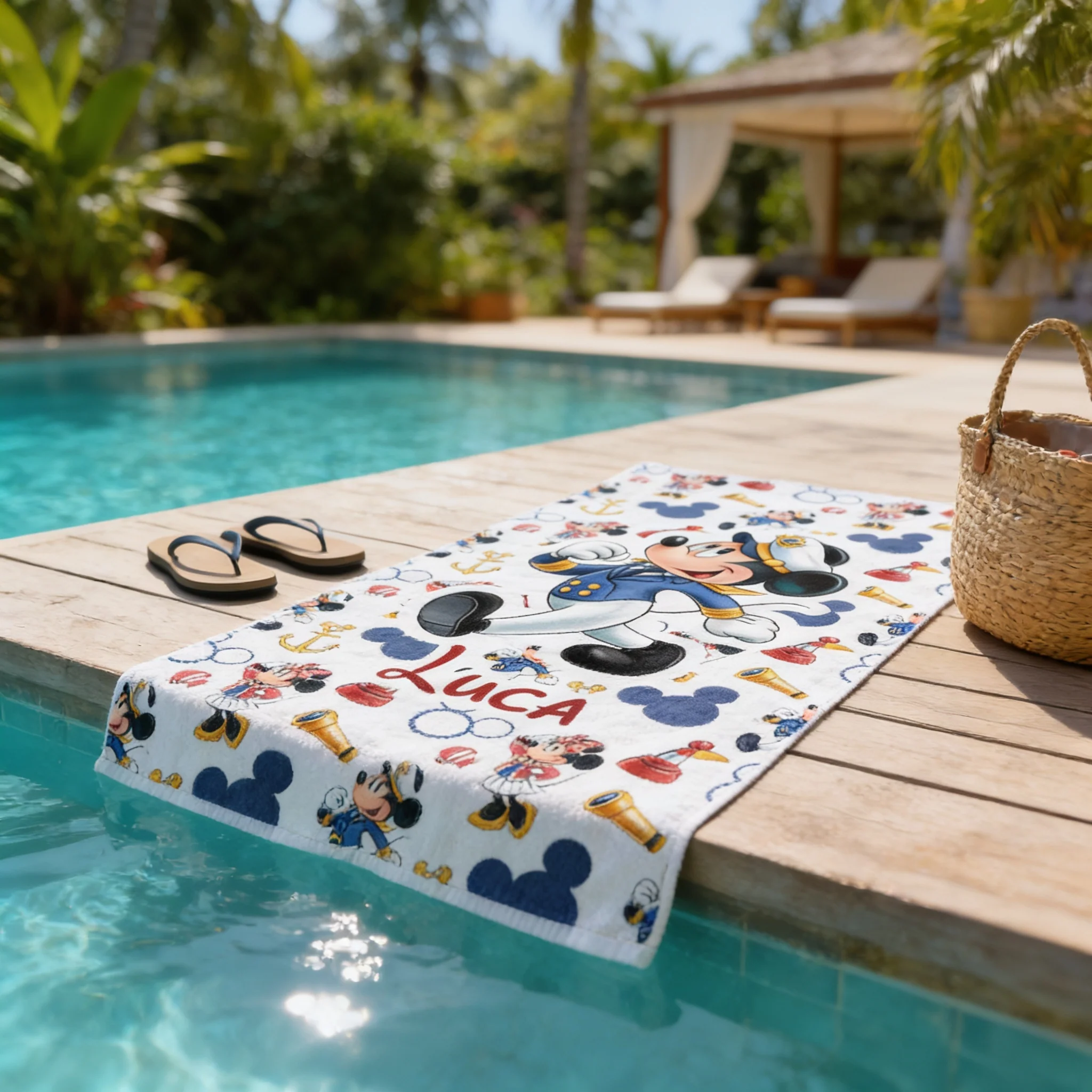 Summer Vacation With Magical Cruiser - Personalized Beach Towel - Vacation Gift For Movie Fans - MkMo - Image 4
