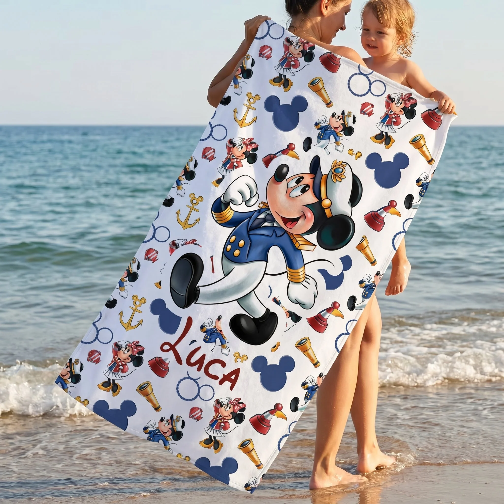 Summer Vacation With Magical Cruiser - Personalized Beach Towel - Vacation Gift For Movie Fans - MkMo - Image 5