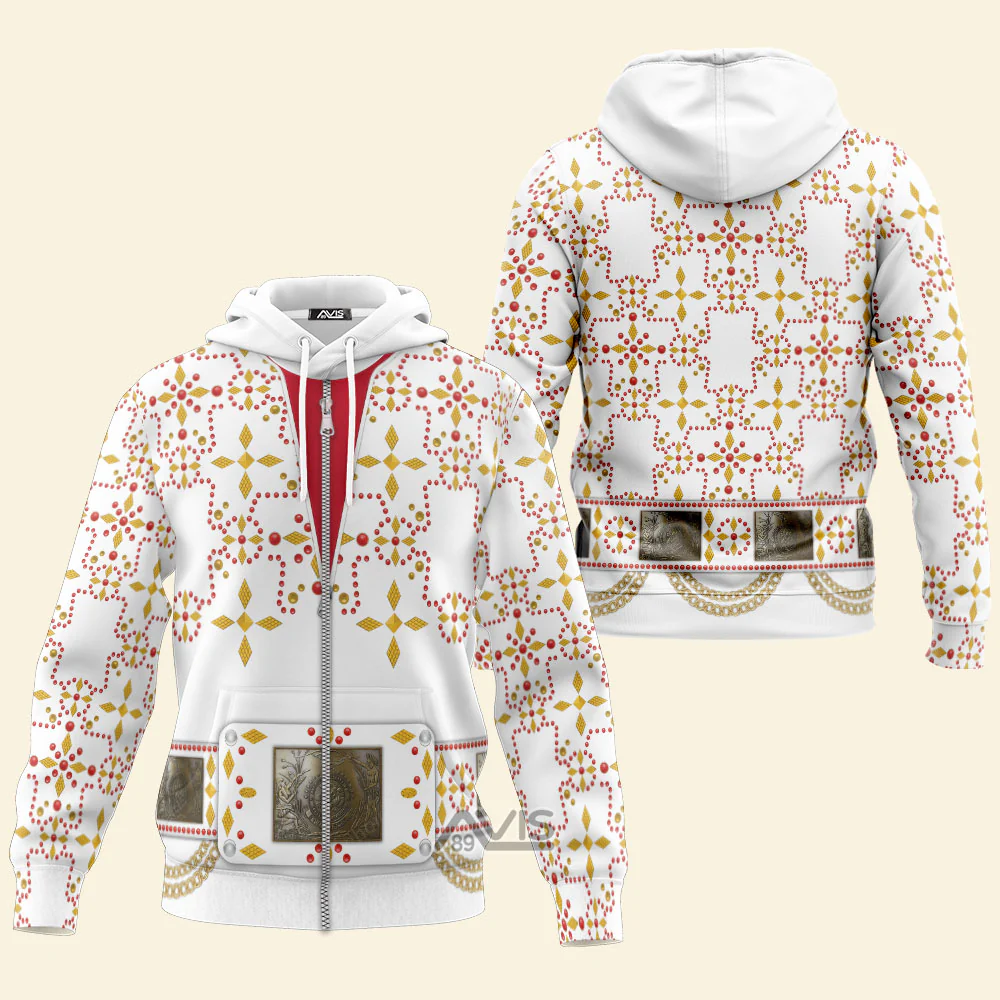 Elvis White Conquistador - Costume Cosplay Hoodie Sweatshirt Sweatpants ELHS35 - Image 2