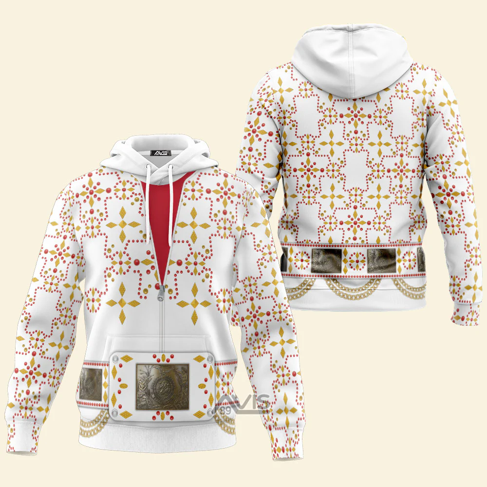 Elvis White Conquistador - Costume Cosplay Hoodie Sweatshirt Sweatpants ELHS35 - Image 3