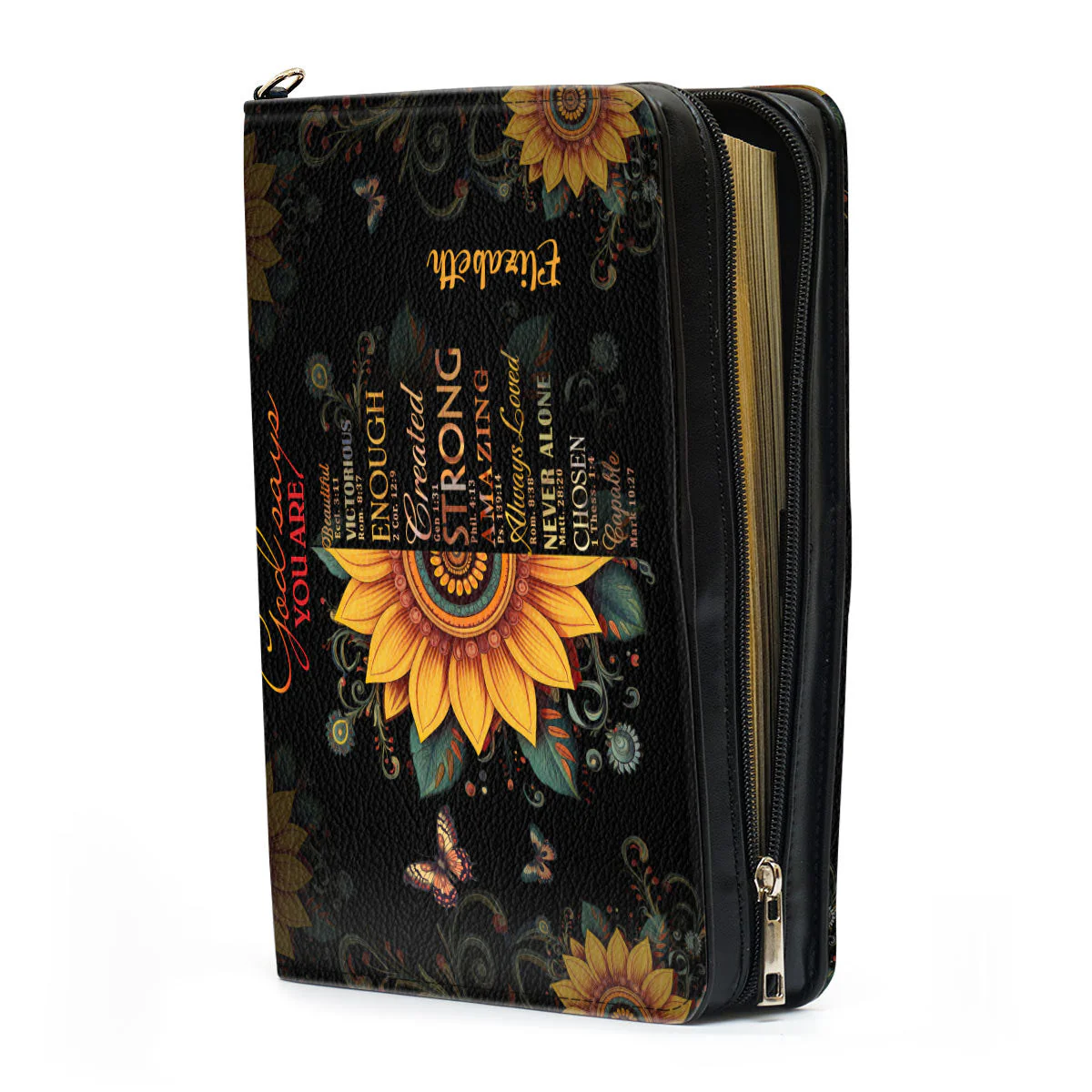Sunflower God Says You Are - Awesome Personalized Bible Covers - AT4081233 - Image 4