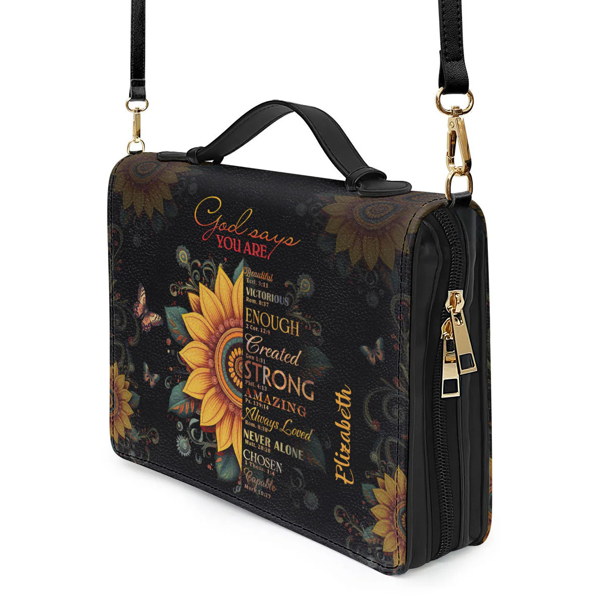 Sunflower God Says You Are - Awesome Personalized Bible Covers - AT4081233 - Image 5