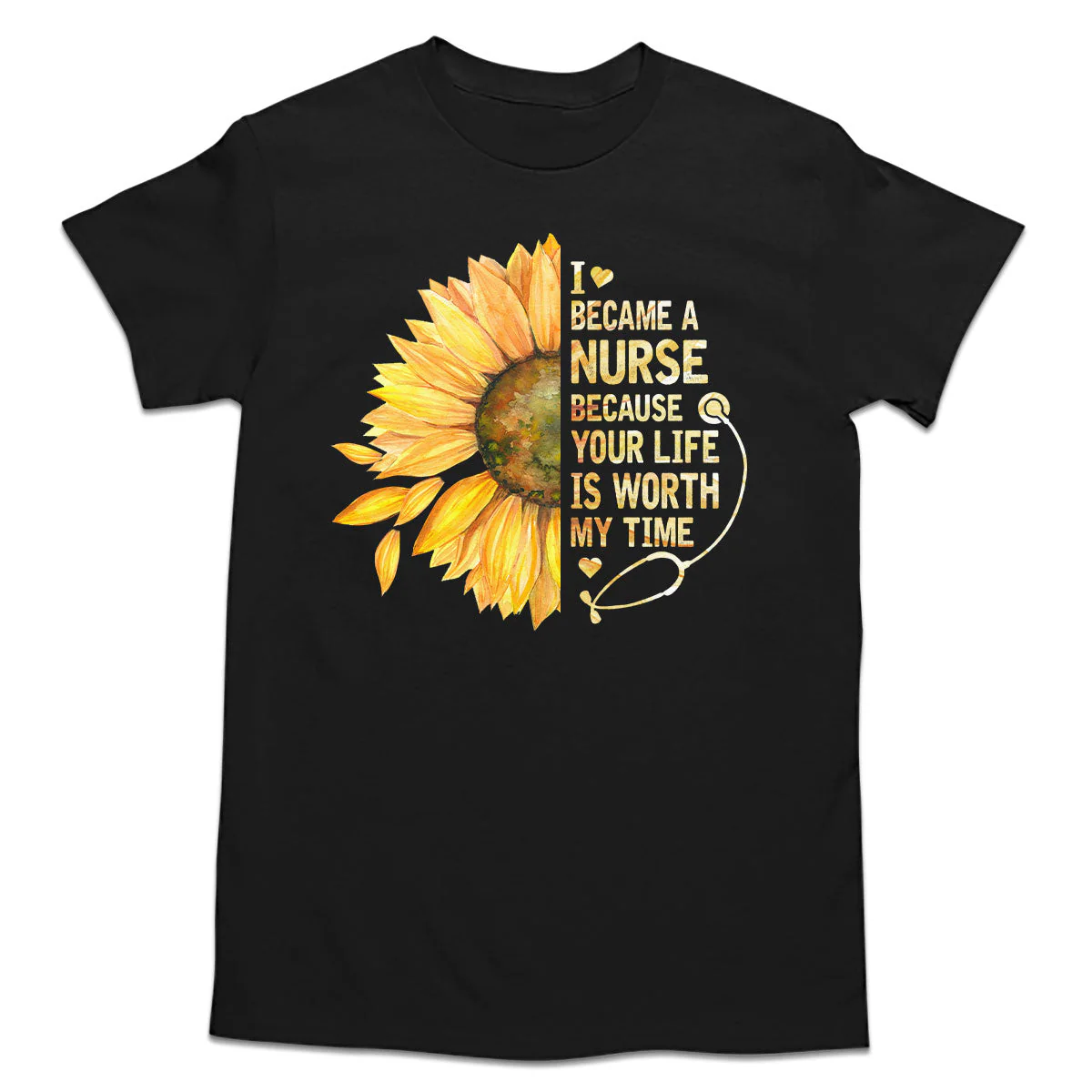 Sunflower Nurse - Personalized T-Shirt - Gift For Nurse HH01