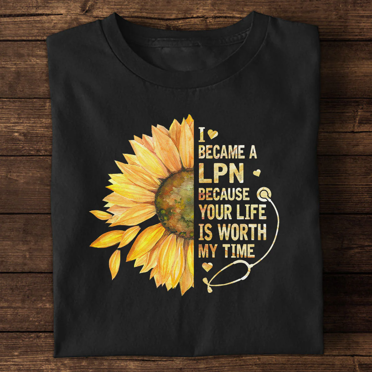 Sunflower Nurse - Personalized T-Shirt - Gift For Nurse HH01 - Image 4