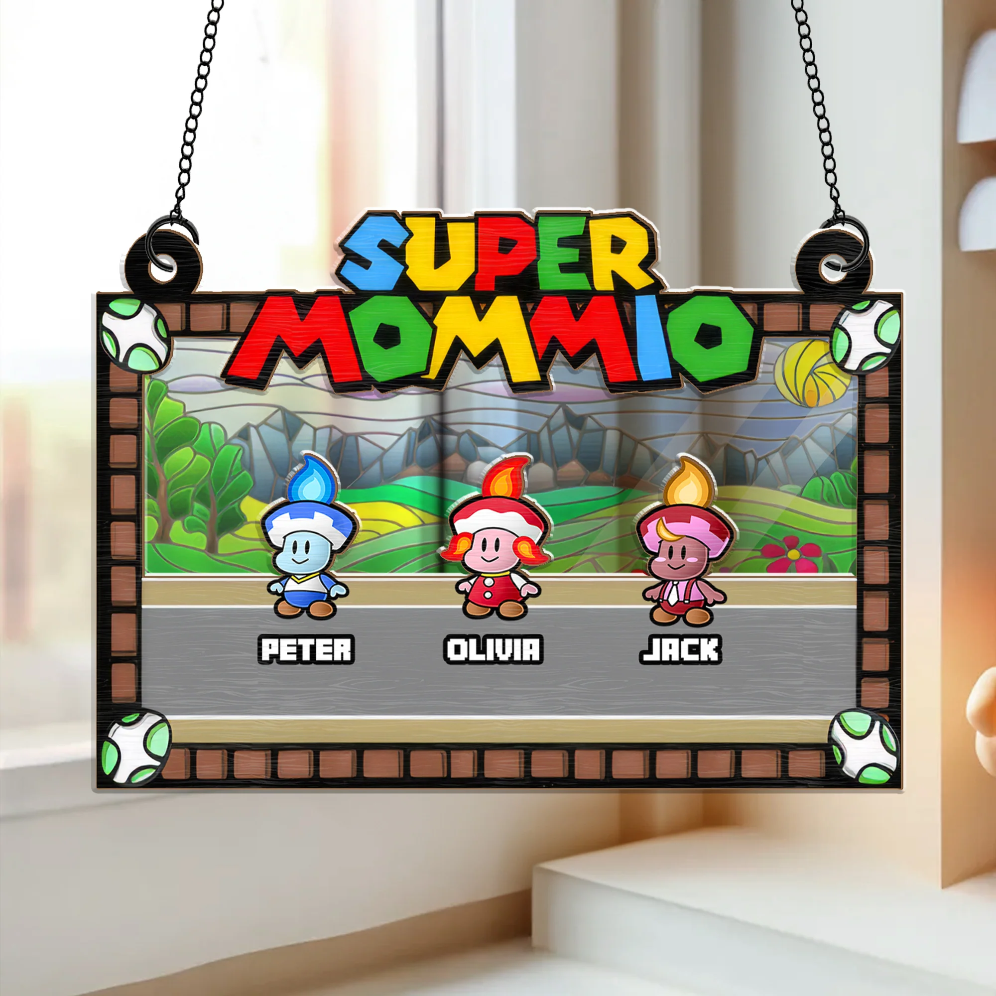Super Mario Momio - Gift For Mother - Window Hanging Window Hanging Suncatcher Ornament - CL05 NH96