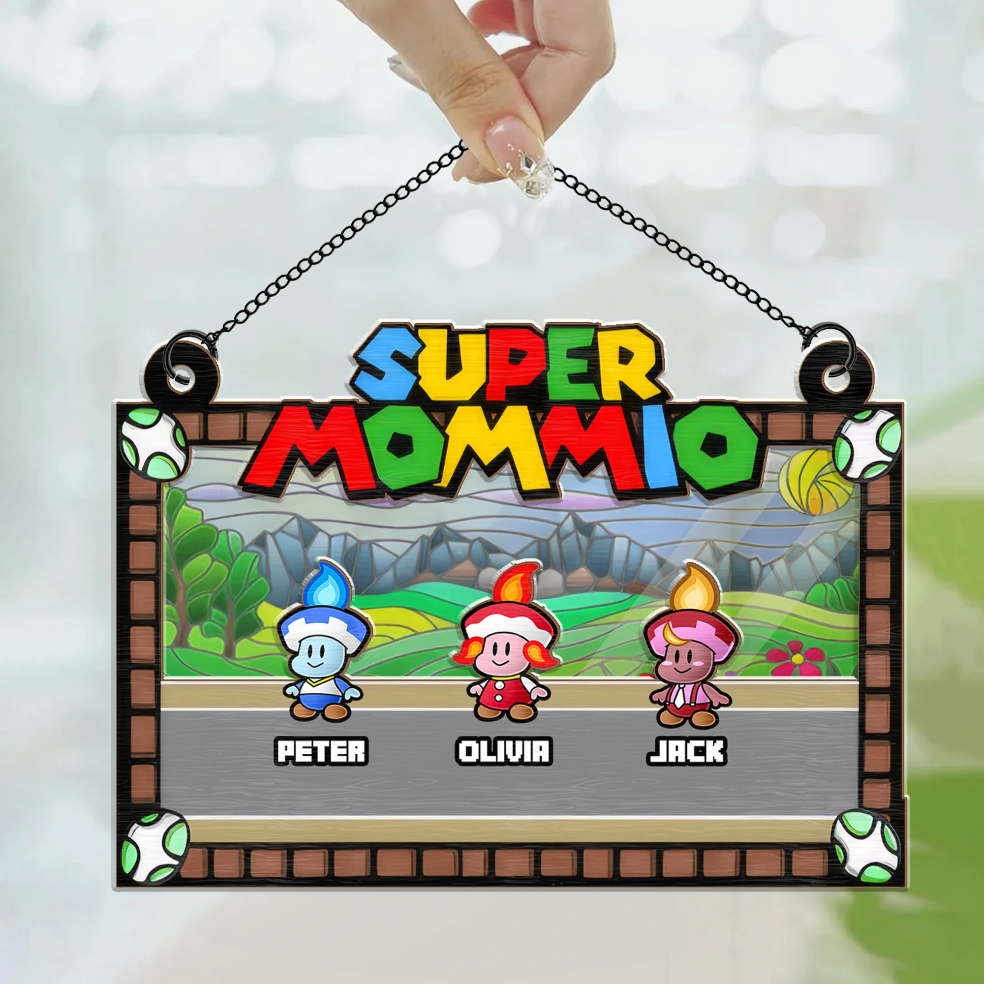 Super Mario Momio - Gift For Mother - Window Hanging Window Hanging Suncatcher Ornament - CL05 NH96 - Image 3