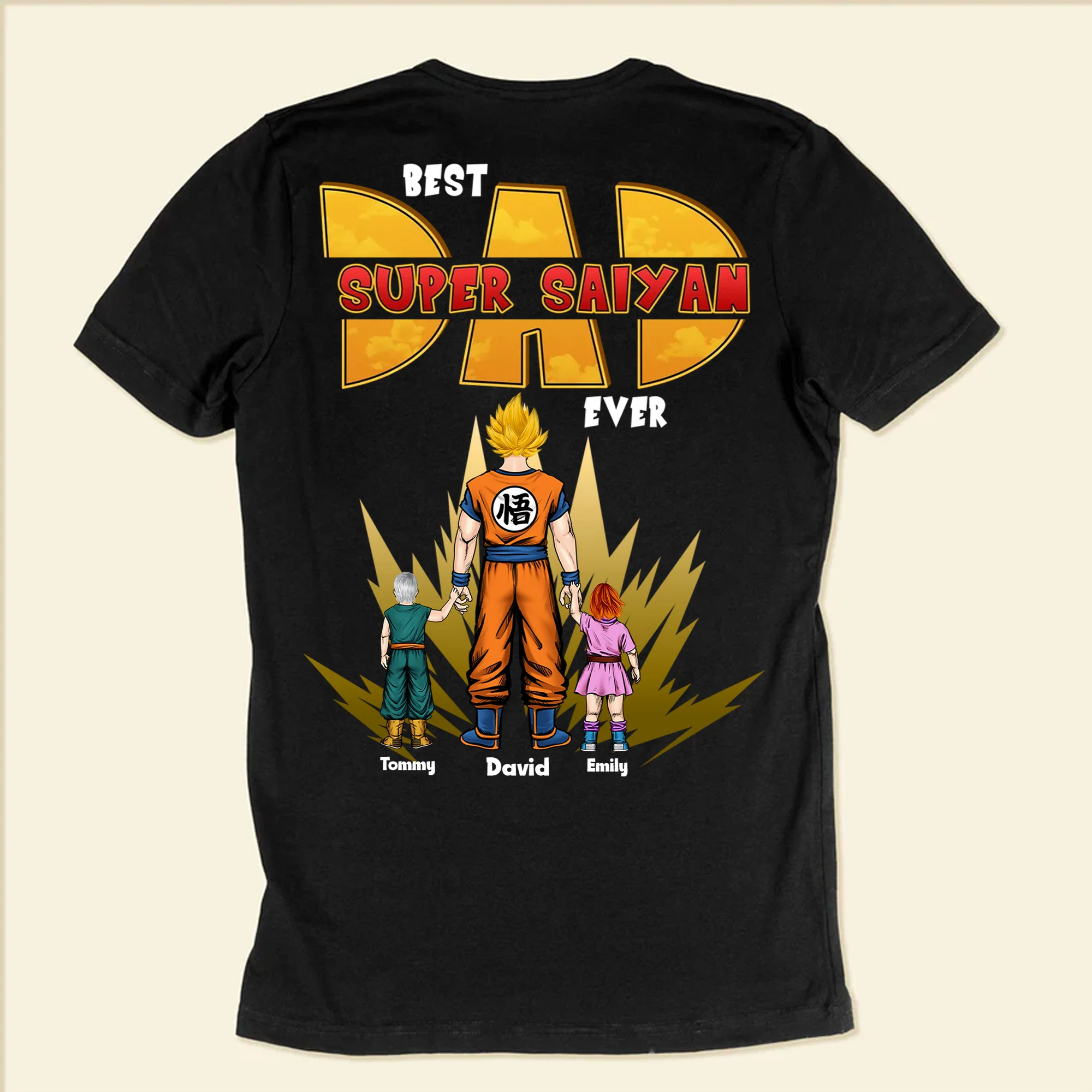 Super Power Of Super Saiyan Dad DrBa - Gift For Dad, Father's Day - Personalized Shirt 2 Side CL03 - Image 5