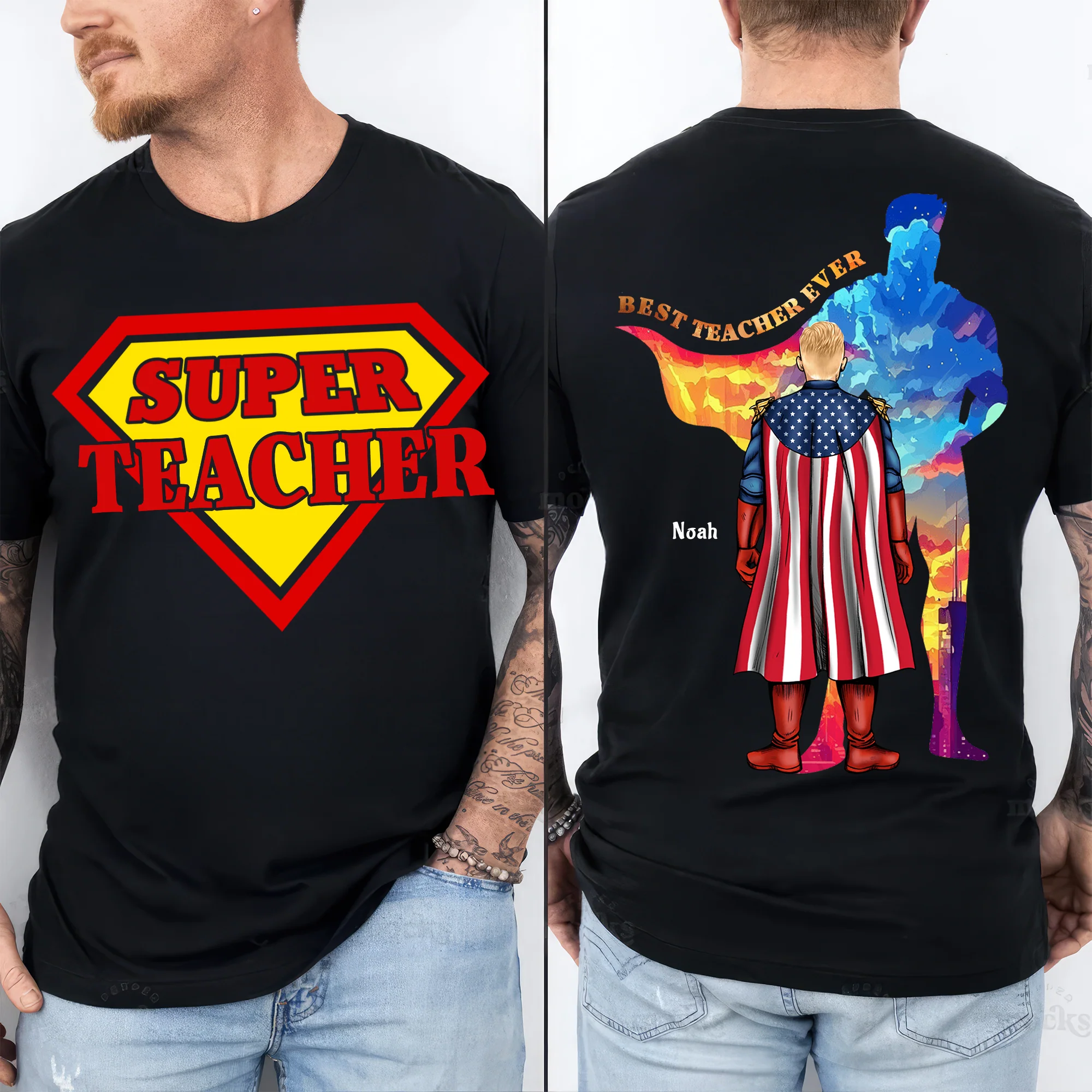 Super Teacher Back To School Two Side - Personalized Shirt | CL02 TD118 - Image 2