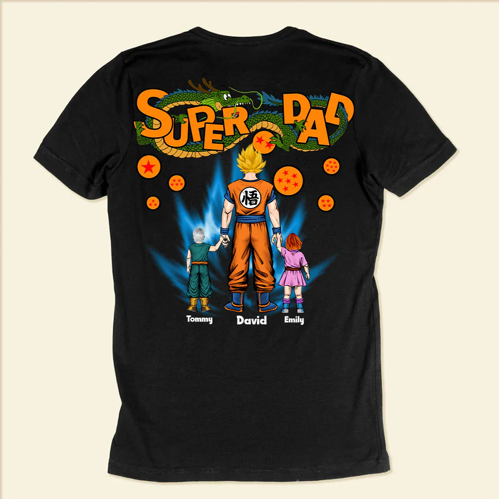 Superpapa DrBas Super Power - Gift For Dad, Husband, Father's Day - Personalized TShirt