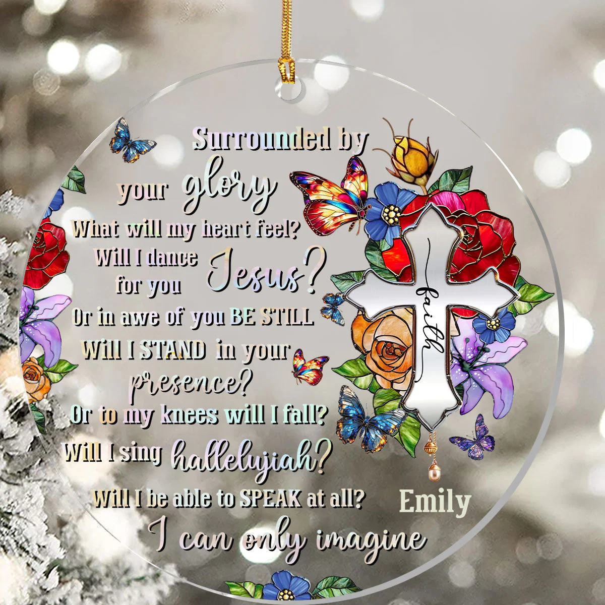Surrounded By Your Glory - Personalized Acrylic Ornament TD118 - Image 5