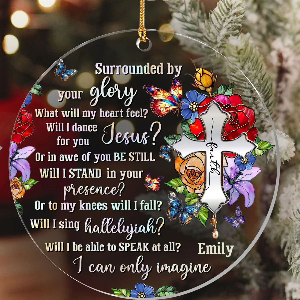 Surrounded By Your Glory - Personalized Acrylic Ornament TD118 - Image 6