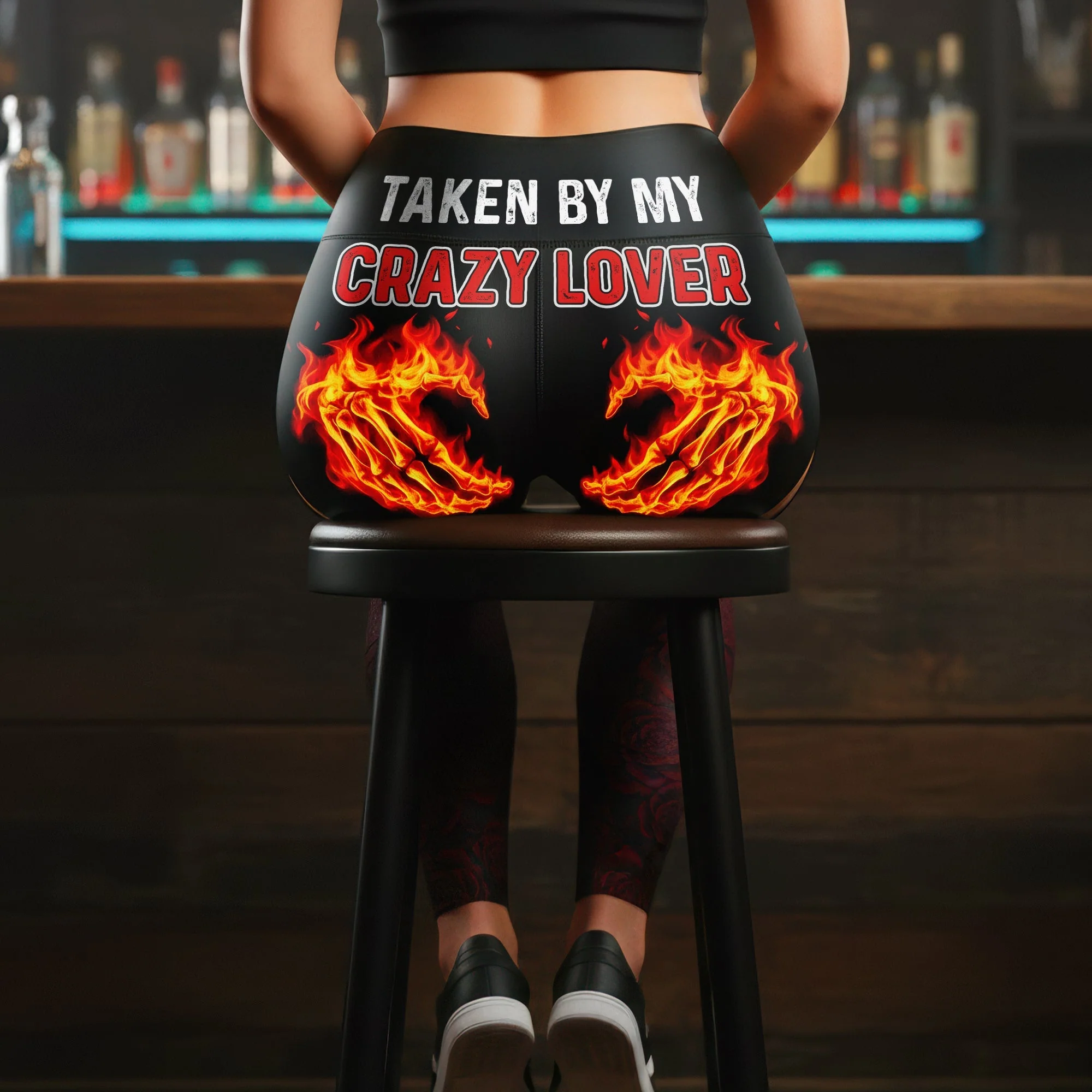 Taken By My Badass Lover - Personalized Ass Leggings - Gifts For Her, Naughty Couple HH01 - Image 2