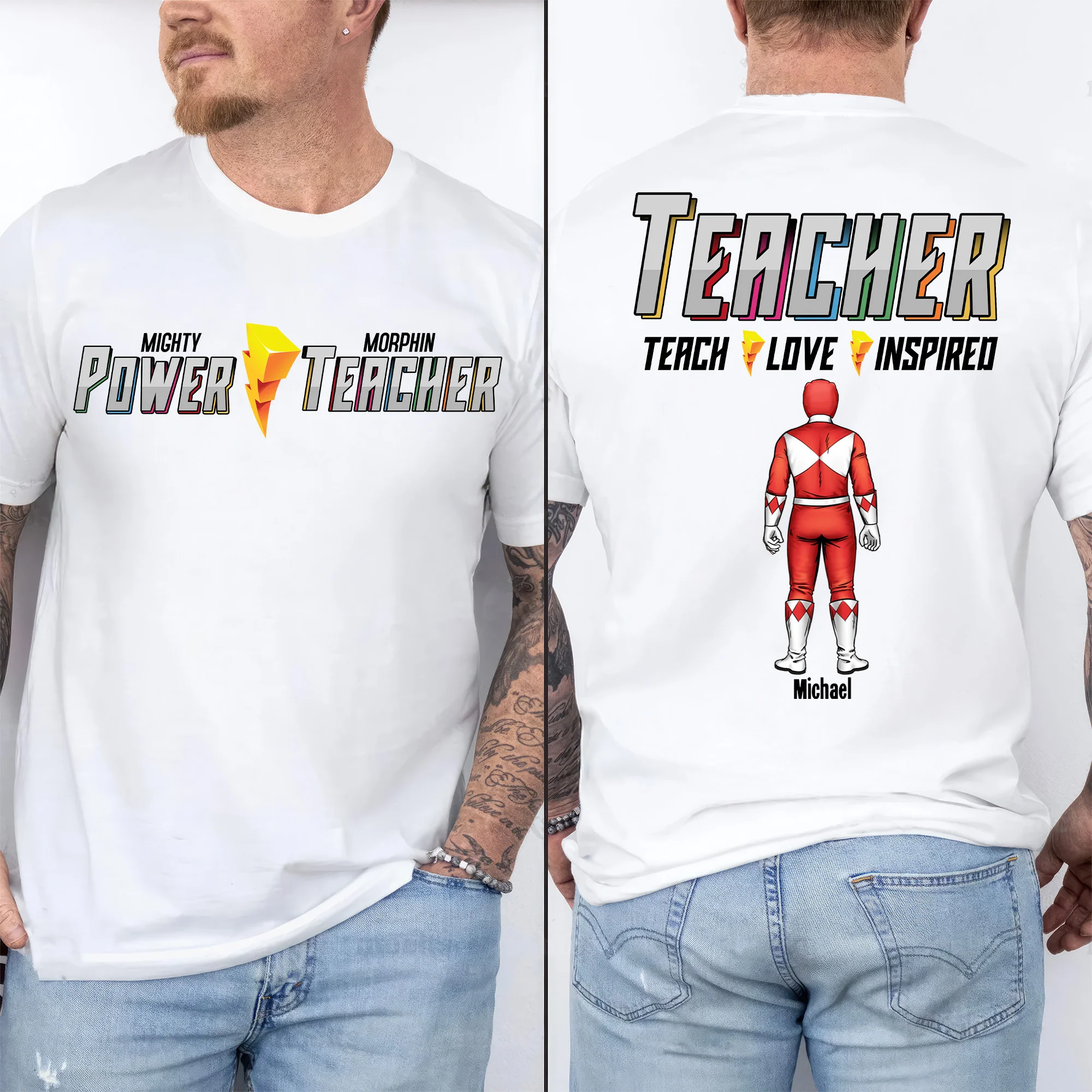 Teach Love Inspired Back To School - Personalized Shirt - Gift For Man | CL21 TD118