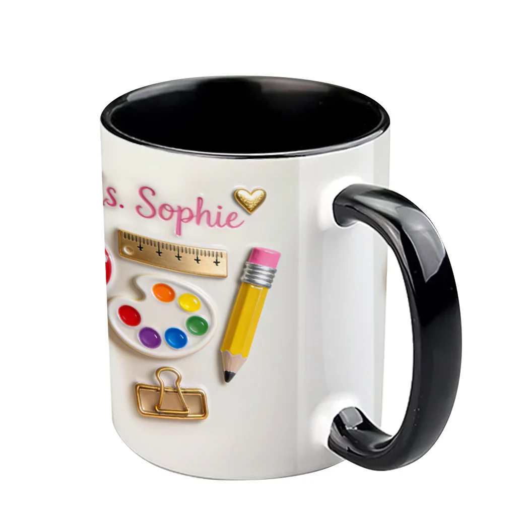 Teach With Love - Personalized Accent Mug - Gift For Teachers - Image 5