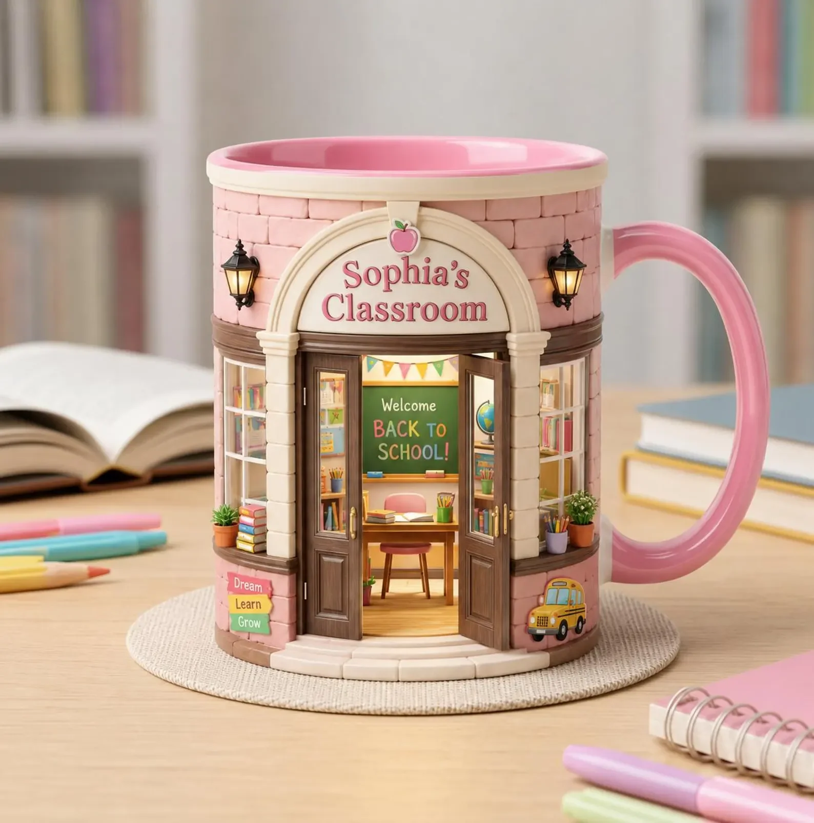 Teacher Classroom Welcome Back - Personalized Accent Mug - Gift For Teacher - Image 5