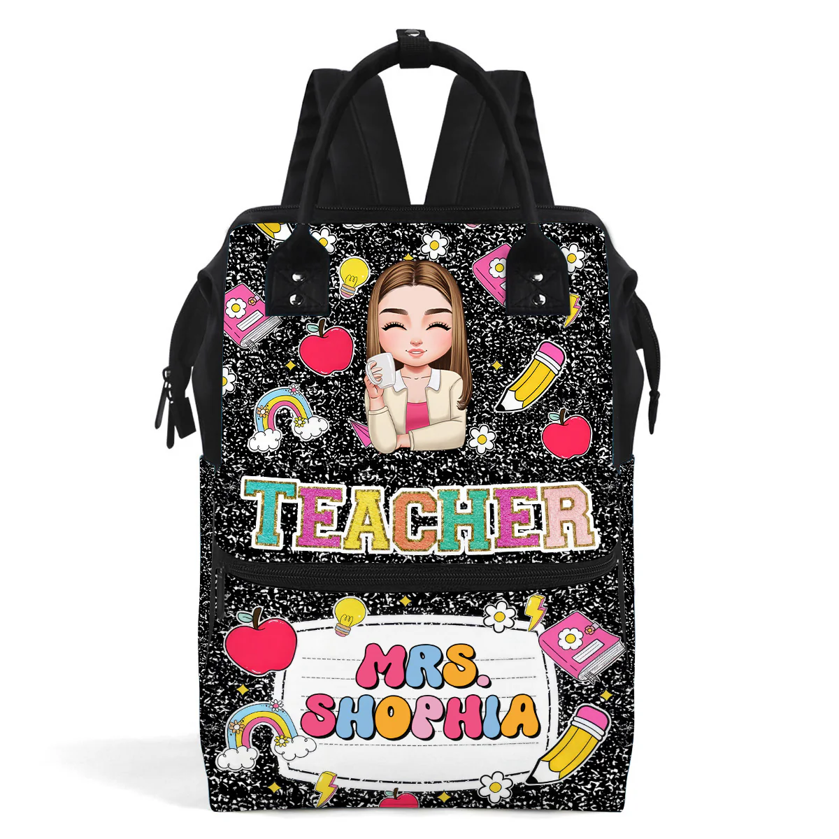 Teacher Composition Book Pattern - Personalized Duckbilled Backpack Back to School | CLTC05 PT