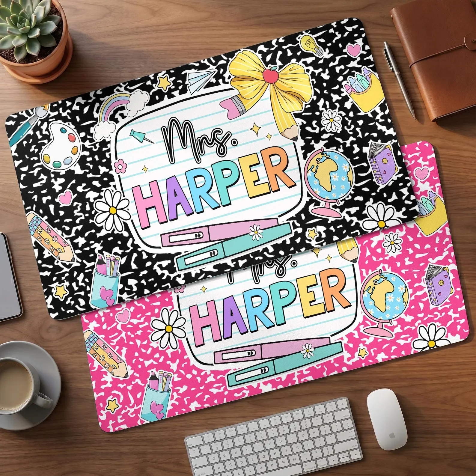 Teacher Composition Book With Name - Personalized Desk Mat - Gift For Teacher - Image 2