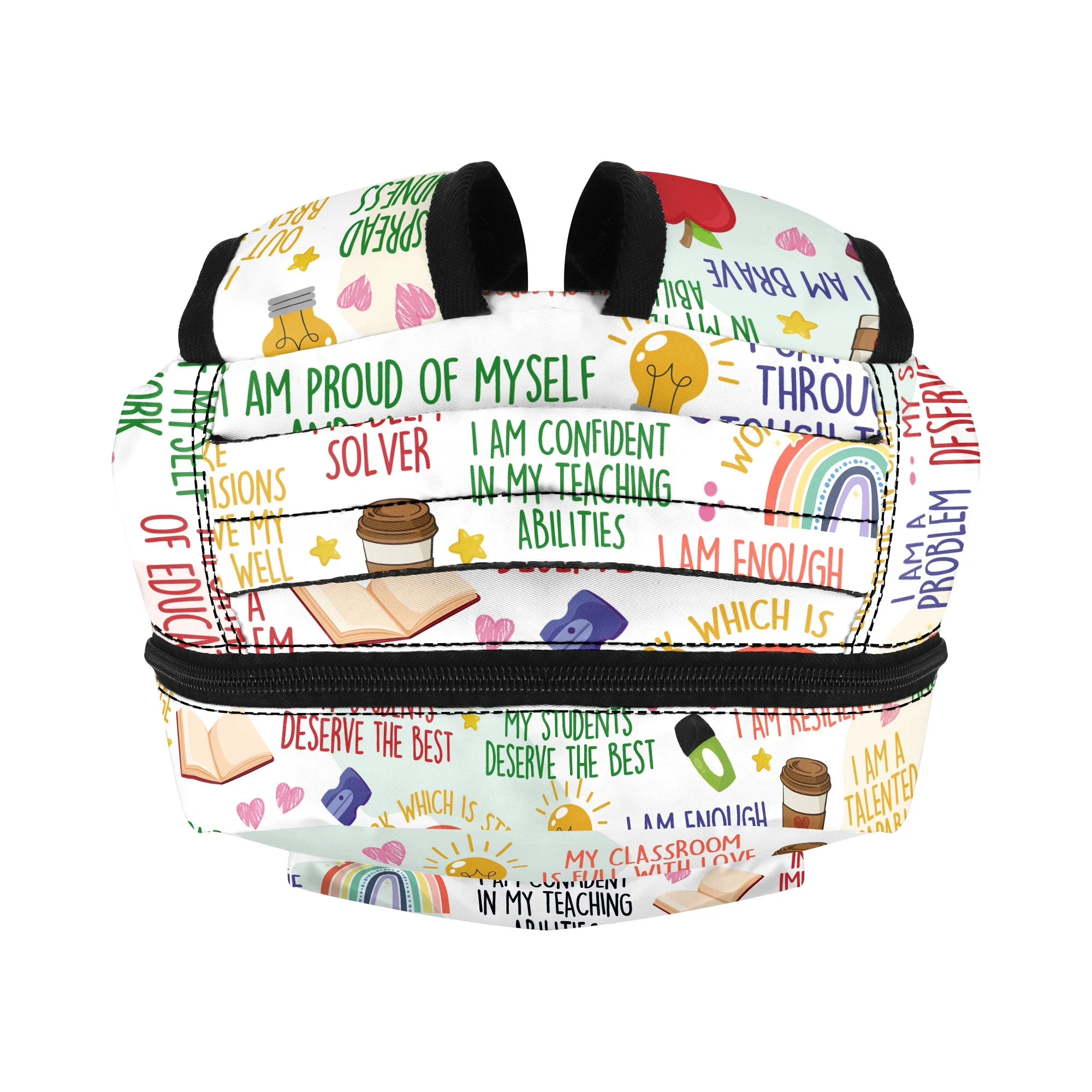 Teacher Daily Affirmation - Personalized Canvas Backpack TD118 - Image 7