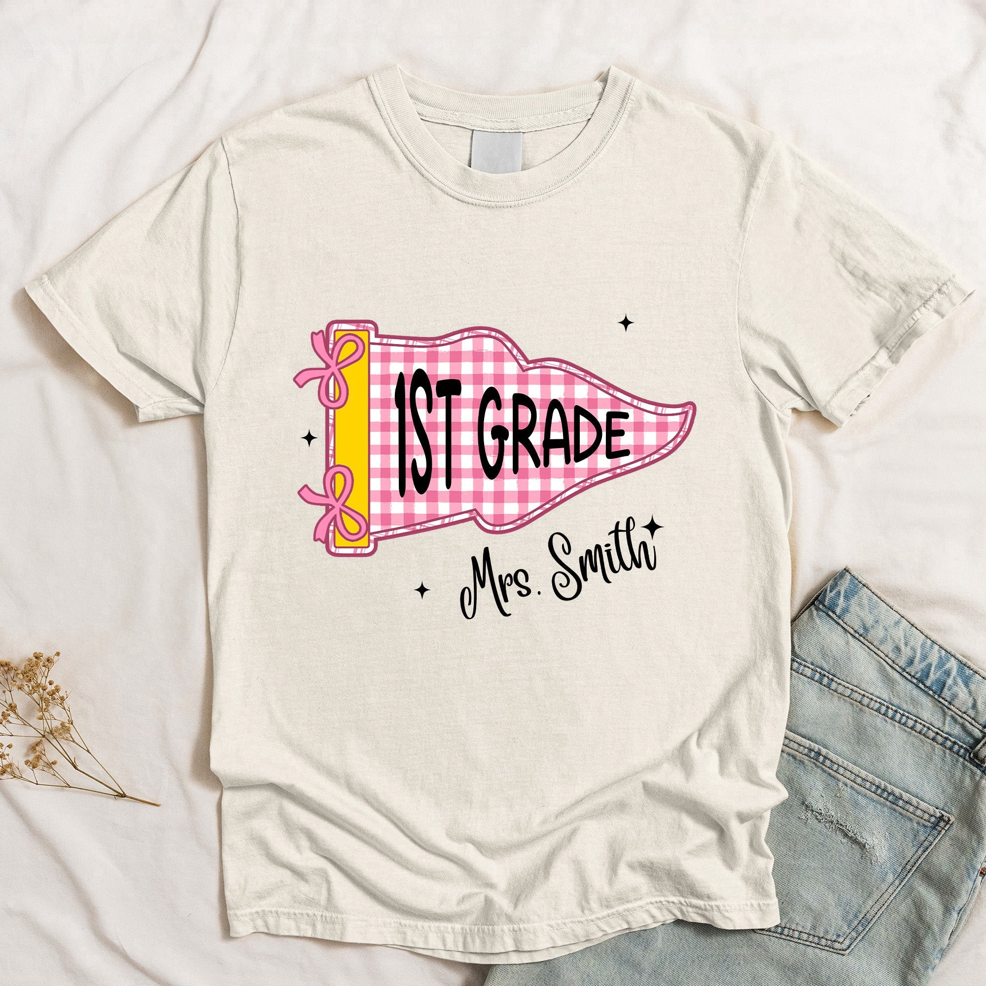Teacher Team Pennant Flag - Personalized Shirt - Gift For Students - Image 4