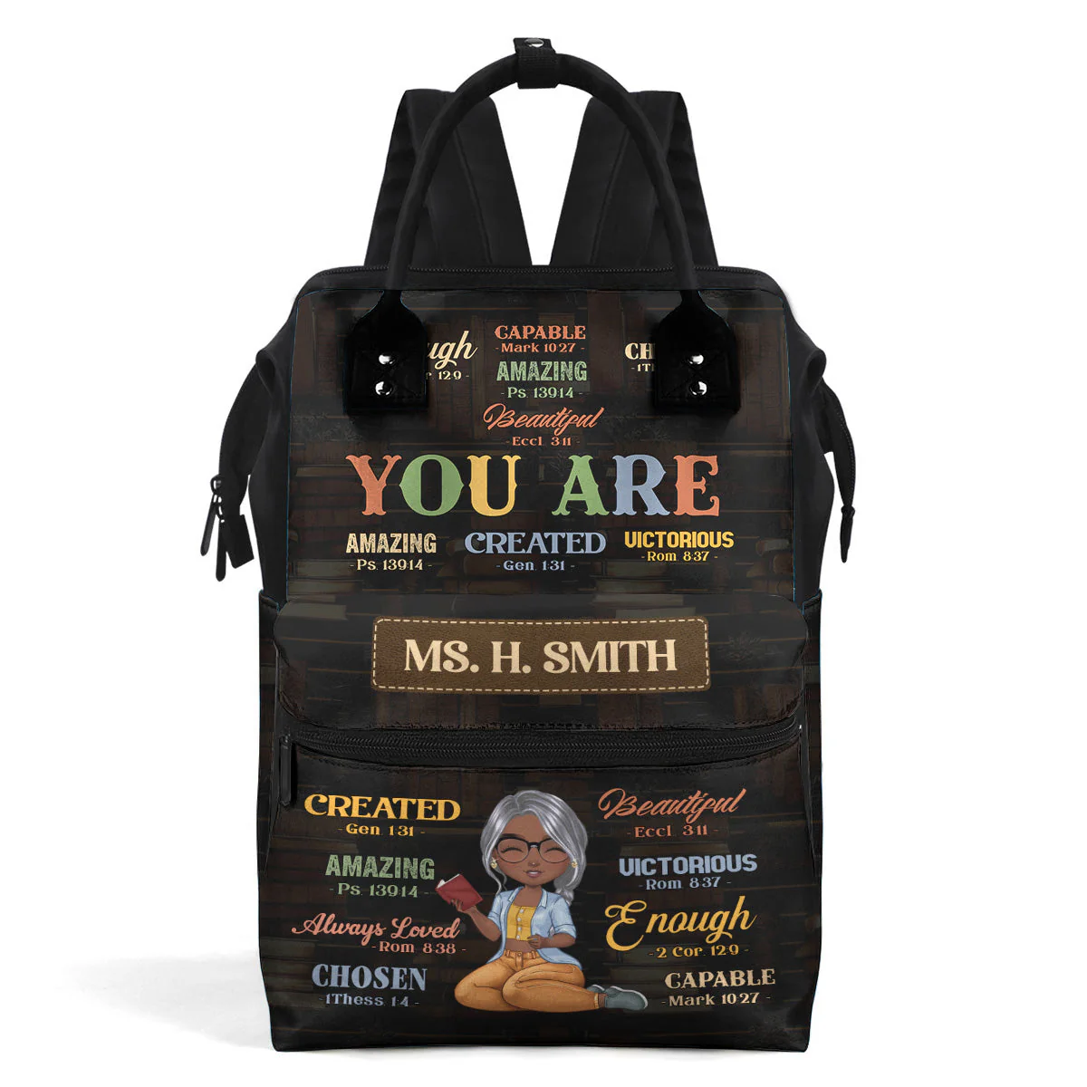 Teacher You Are Enough - Personalized Duckbilled Backpack - Christian Gift For Teacher | CLTC04