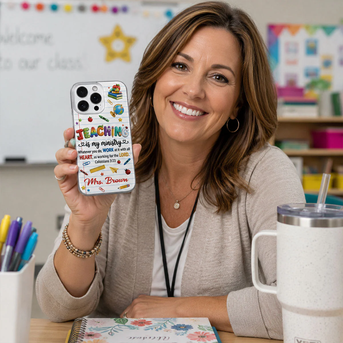 Teaching Is My Ministry - Personalized Phone Case - Back to School Gift For Teacher - Image 6