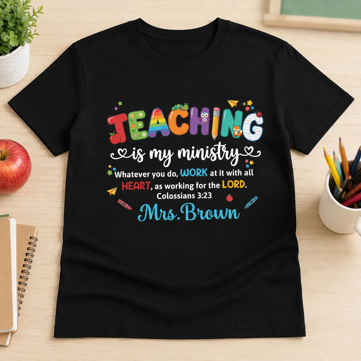 Teaching Is My Ministry - Personalized Shirt - Back to School Gift For Teacher - Image 3