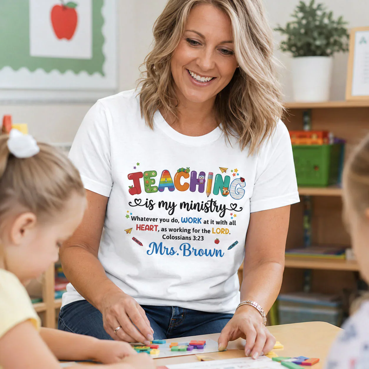Teaching Is My Ministry - Personalized Shirt - Back to School Gift For Teacher - Image 6