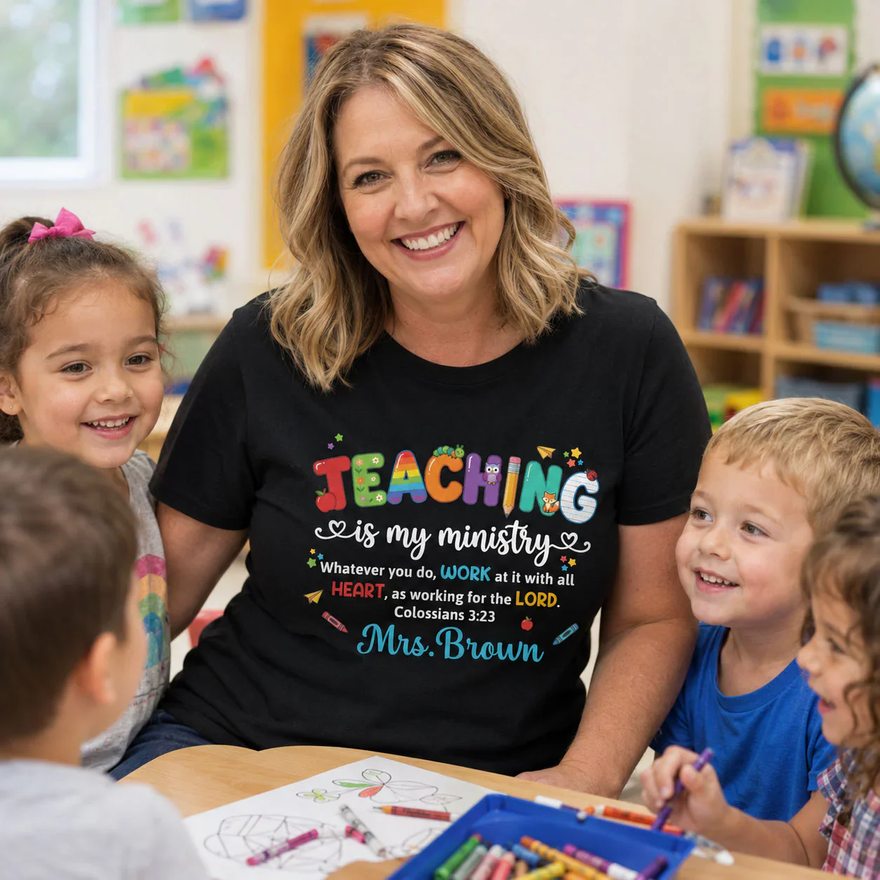Teaching Is My Ministry - Personalized Shirt - Back to School Gift For Teacher - Image 7
