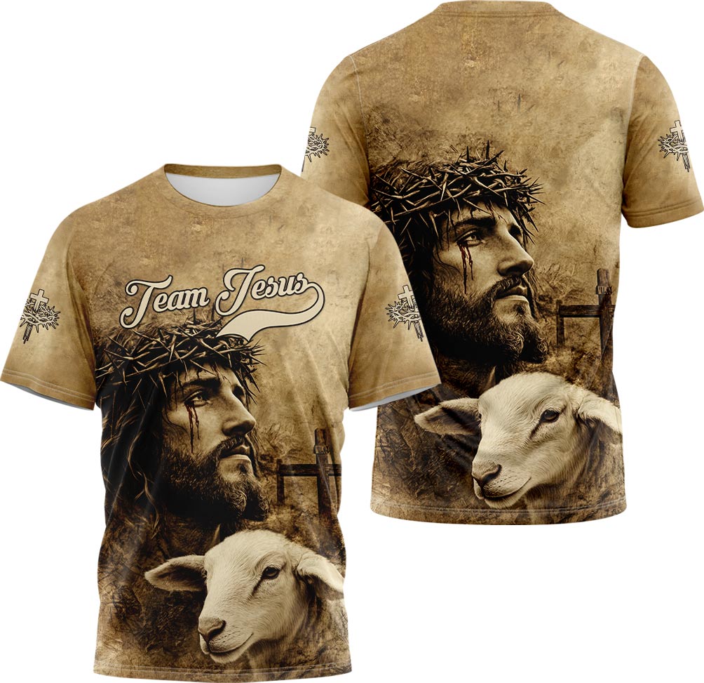 Team Jesus Good Shepherd 3D TShirt - Image 3