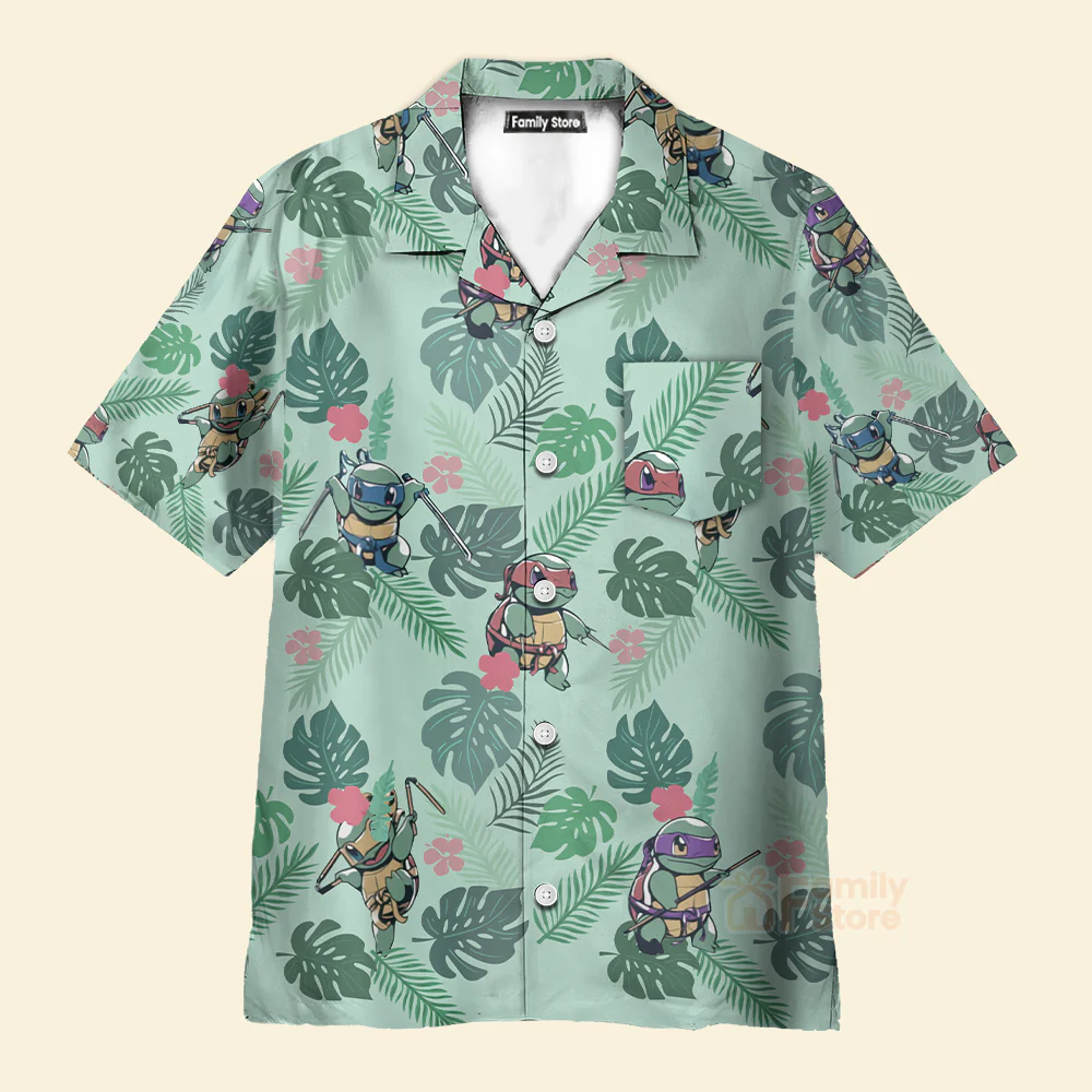 Teenage Mutant Ninja Squirtle Hawaiian Shirt - Image 2