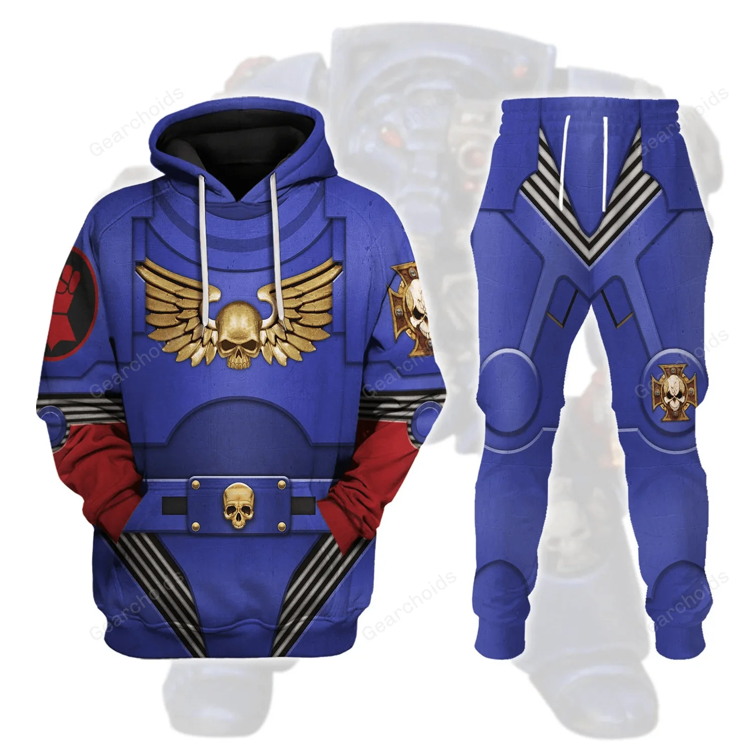 Terminator Armor Crimson Fists - Costume Cosplay Hoodie Sweatshirt Sweatpants CSWRH139
