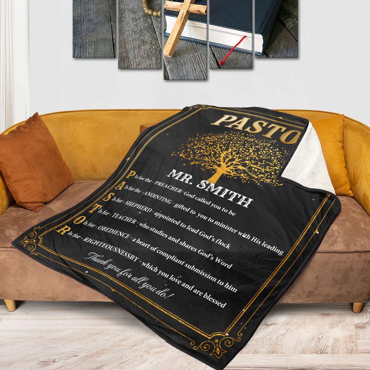 Thank You For All You Do - Personalized Fleece Blanket TD118 - Image 2