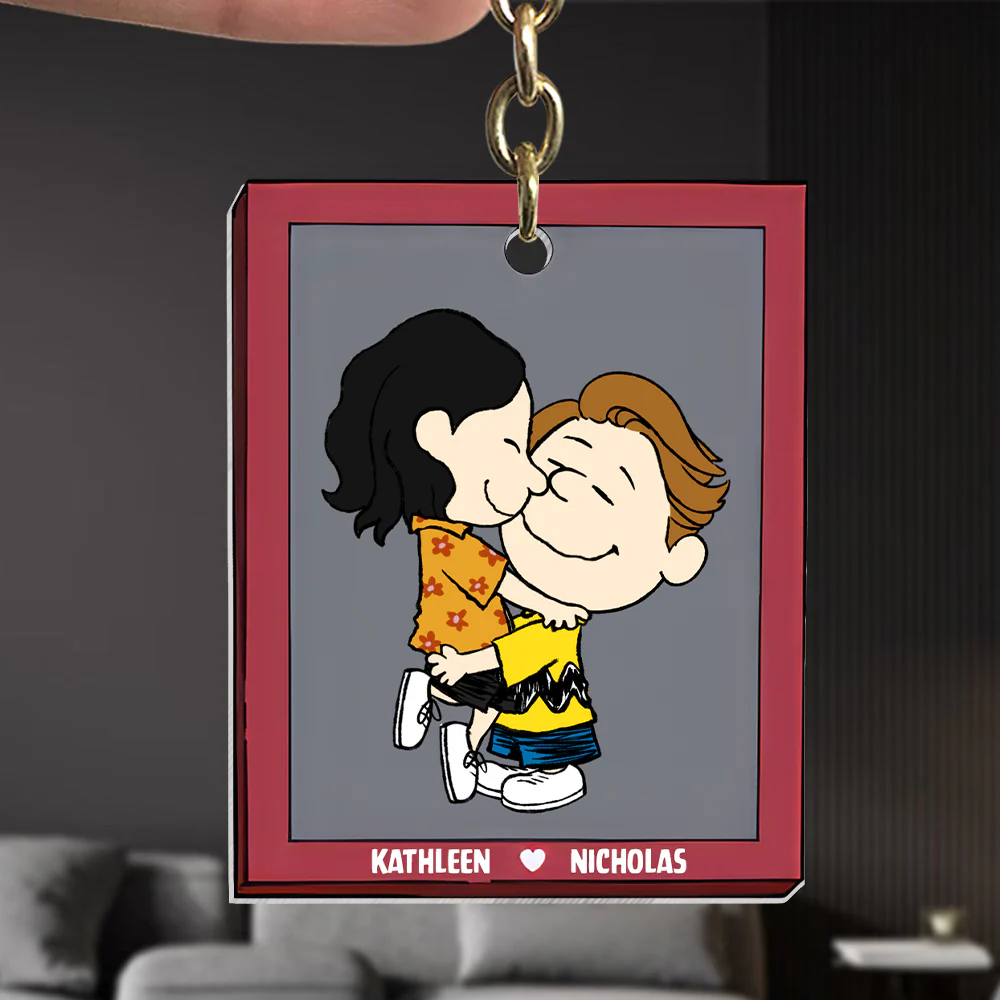 Thank You For Loving Me And Being There Peanut - Personalized Keychain - Gift For Couple, Husband Wife | GR8 NH96 - Image 3