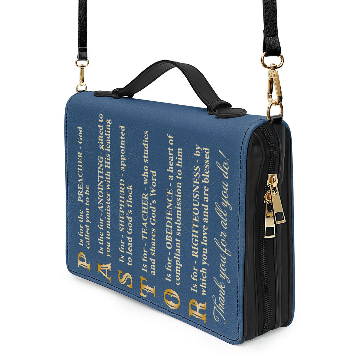 Thank You Pastor Blue - Thoughtful Gift For Christians - Personalized Bible Covers - AT4082433 - Image 5