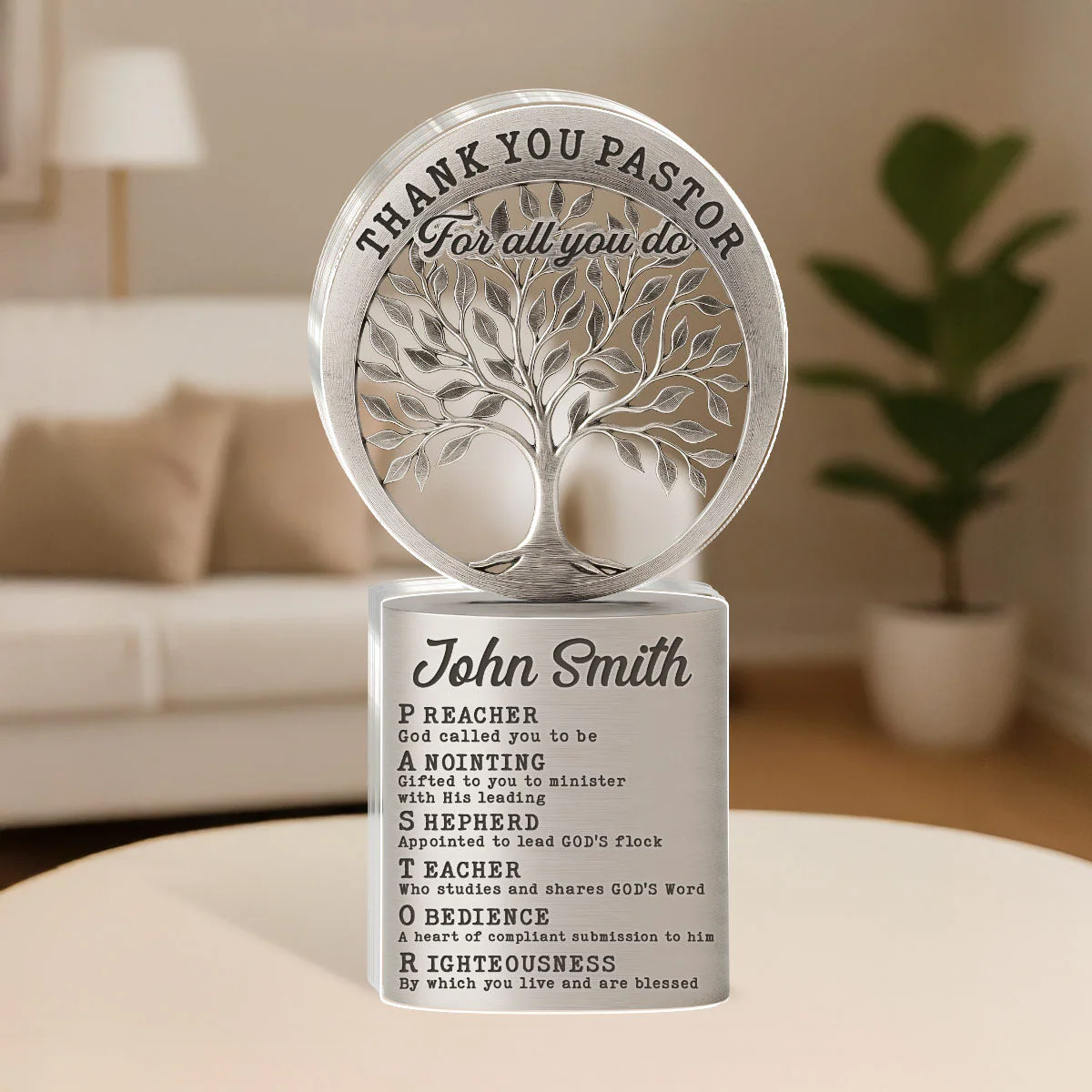 Thank You Pastor - Personalized Acrylic Plaque TD118 - Image 5