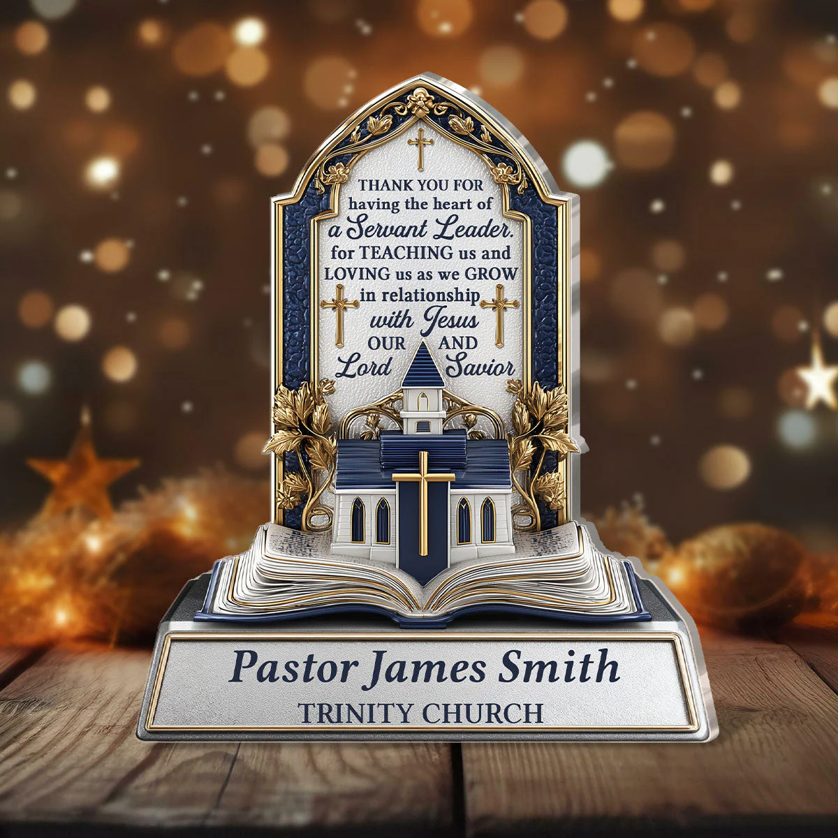 Thank You Pastor - Personalized Acrylic Plaque TD118 - Image 2